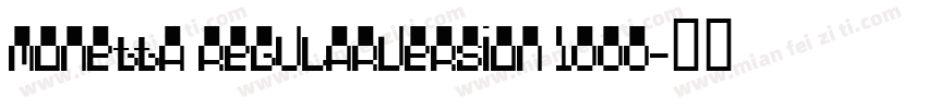 Monetta RegularVersion 1000字体转换